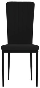 Cadeiras de jantar 4 pcs veludo preto