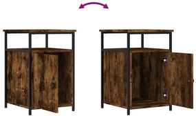 Mesas cabeceira 2pcs 40x42x60cm deriv. madeira carvalho fumado