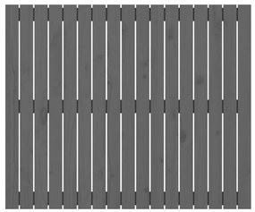 Cabeceira de parede 108x3x90 cm madeira de pinho maciça cinza