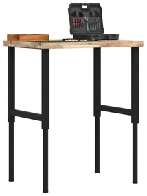 vidaXL Bancada retangular 80x60x(73-99,5) cm madeira de acácia maciça