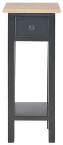 Mesa lateral 27x27x65,5 cm madeira preto