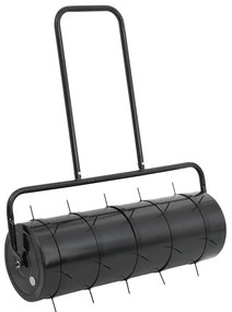 Rolo relvado jardim c/ grampos arejamento 63L ferro/aço preto