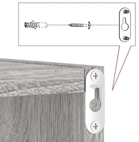 Prateleiras em Cubo 4 pcs Cinza Sonoma 26x15x26 cm em Madeira de Engen