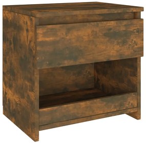 Mesa cabeceira 2pcs 40x30x39cm derivado madeira carvalho fumado