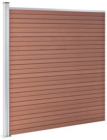 Painel de vedação para jardim 353x186 cm WPC castanho