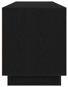 Móvel de TV com luzes LED 193,5x41x50 cm carvalho preto