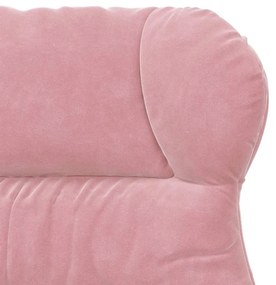 Poltrona Relaxante em Veludo Rosa