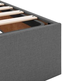 Estrutura de cama otomana sem colchão 90x190 cm cinzento escuro
