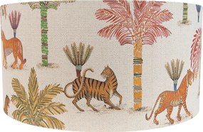 Abajur de tecido multicolorido com estampado de animais 50/50/25