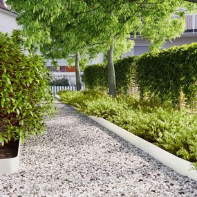 Orlas de relva 50 pcs branco 15x103 cm aço laminado a frio