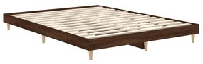 Estrutura de cama 135x190cm derivados madeira carvalho castanho