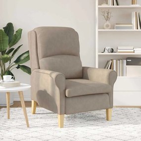Cadeira de Braço Taupe 52 cm em microfibra