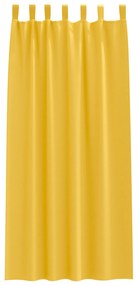 Cortinas opacas 2 pcs amarelo mostarda 225 x 140 cm Poliéster