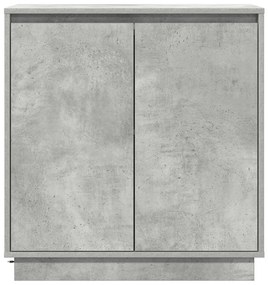 Buffet vidaXL com LED Cinza Concreto 71x34,5x75 cm de madeira engenhei