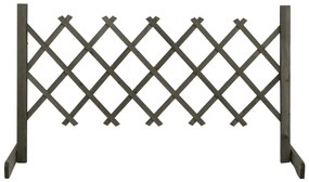 vidaXL Vedação em treliça para jardim 120x60 cm abeto maciço cinzento