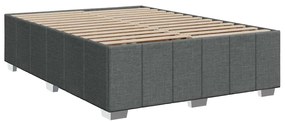 Cama com molas/colchão 140x200 cm tecido cinzento-escuro
