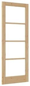 Porta Interior com Vidro "ORKDAL" 78x202x4 cm Madeira Sólida de Pinhei
