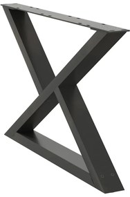 Pés para mesa de centro 2 peças antracite 70x(42-43,3) cm aço