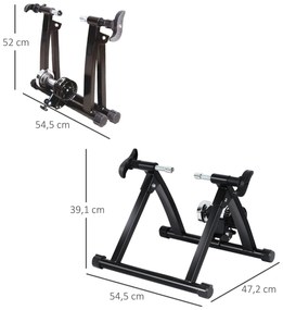 HOMCOM Rolo de Treinamento Magnético para Bicicleta Dobrável 54,4x 47,