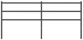 Cabeceira de cama 193 cm metal preto