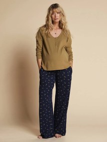 Conjunto de 2 peças homewear para gravidez e amamentação ENVIE DE FRAISE. azeitona