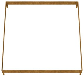 Canteiro elevado de jardim 100x100x18,5 cm aço corten