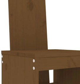 Cadeiras de bar 2 pcs 40x42x120 cm pinho maciço castanho-mel