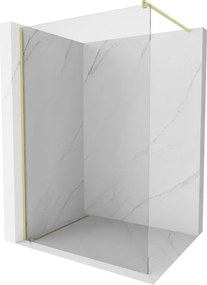 Mexen Kioto parede de duche Walk-in 100 x 200 cm, transparente 8 mm, ouro escovado - 800-100-101-55-00