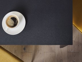 Mesa de jantar extensível preta 120/160 x 80 cm NORLEY Beliani