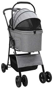 Carrinho de Pet Dobrável Cinzeto 81 x 47 x 99 cm Tecido Oxford
