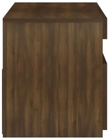 Móvel de TV com luzes LED 75x35x40 cm carvalho castanho