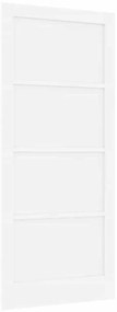 Porta Interior "ORKDAL" Branca 93x211x4 cm Porta Sólida de Madeira de