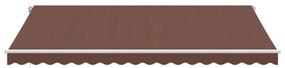 Toldo retrátil manual 450x350 cm castanho