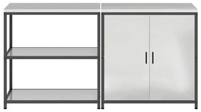 Conjunto de Armazenamento de Cozinha com prateleira 2 pcs Prata