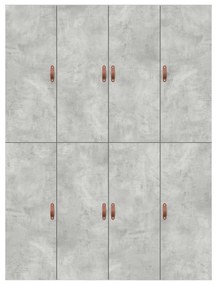 Estrutura de Cama Armazenamento vidaXL Cinza Concreto 135x190 cm