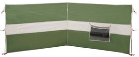 Corta-vento de campismo 344x120 cm impermeável verde