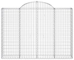 Cestos gabião arqueados 7pcs 200x30x140/160cm ferro galvanizado