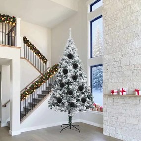 vidaXL Conjunto de Bolas de Natal 4 pcs Preto Plástico