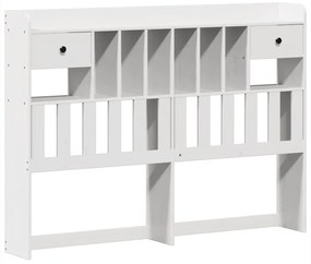 Cama sem colchão 160x200 cm madeira de pinho maciça branco