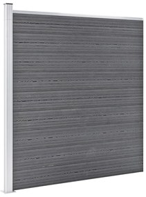 Painel de vedação para jardim 353x186 cm WPC cinzento