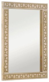 vidaXL Espelho de casa de banho 50x70x2,5 cm mangueira maciça e vidro