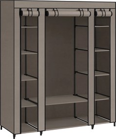 Guarda Roupa em Tecido dobrável com varão para roupa 45 x 150 x 175 cm Taupe