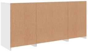 Aparador com luzes LED 142,5x37x67 cm branco