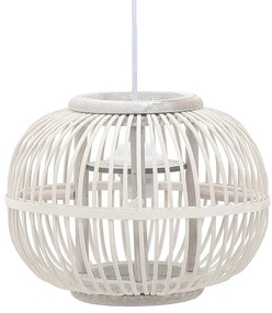 vidaXL Candeeiro suspenso globo 40 W 30x22 cm E27 salgueiro branco