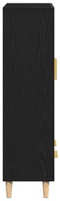 Highboard vidaXL em Carvalho Preto, 70x31x115 cm, Feito de Madeira Der