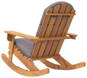 Cadeira de baloiço Adirondack com almofadões acácia maciça