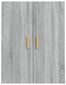 Armário de parede suspenso 69,5x34x90 cm sonoma cinza