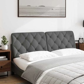 Almofadão de cabeceira 160 cm tecido cinzento-escuro