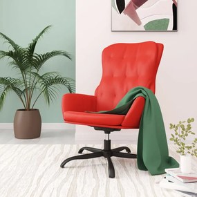 Cadeira de descanso couro artificial vermelho