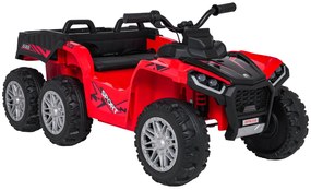 Moto 4 elétrica para crianças 12V 4x4 Sport TX ATV, Rodas Espuma EVA, assento couro ecológico Vermelha
